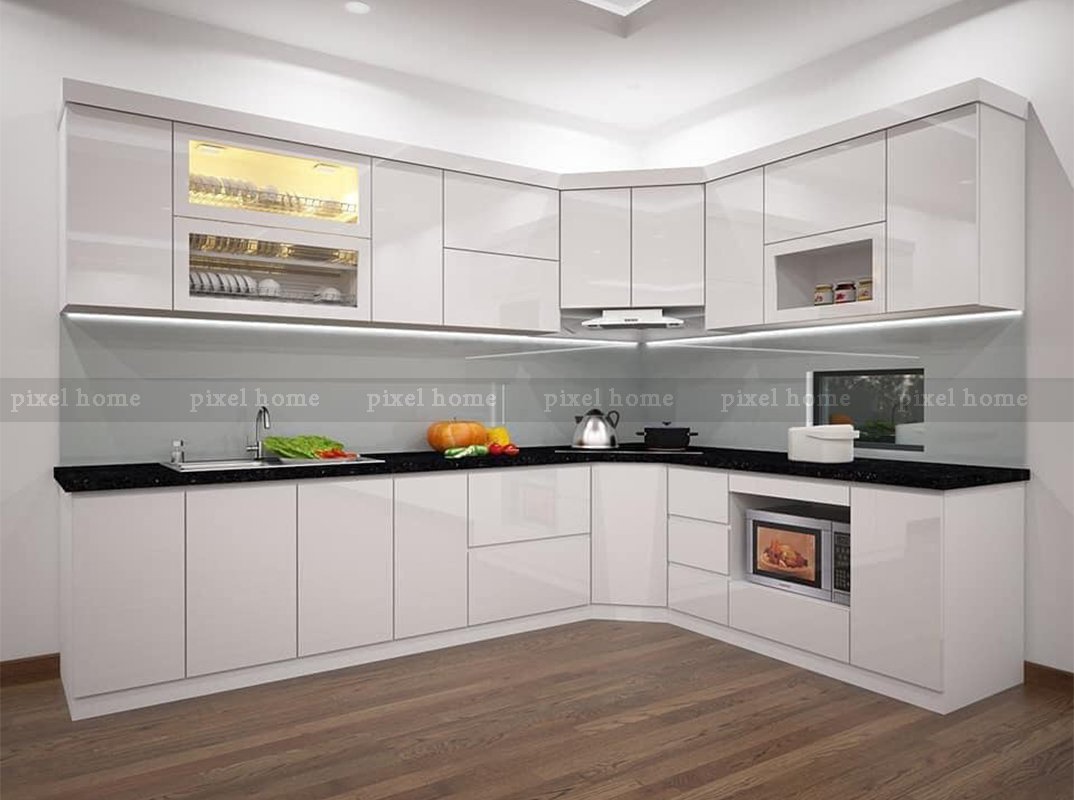 Tủ bếp gỗ MDF phủ Acrylic