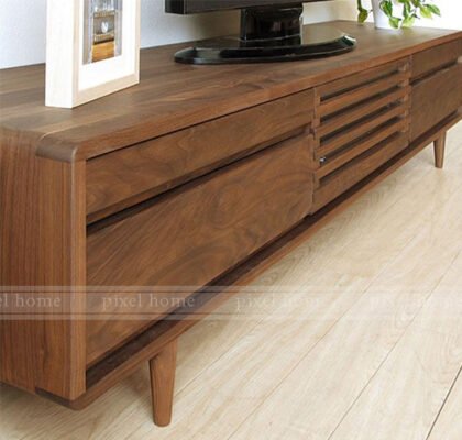 Kệ tivi mặt đất gỗ óc chó