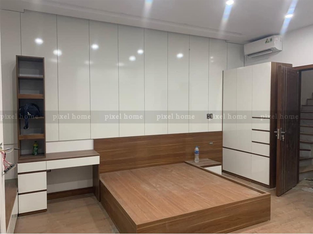 Giường ngủ gỗ MDF phủ Melamine