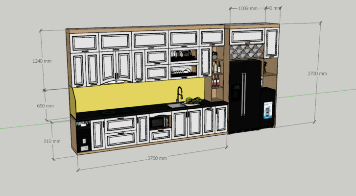 Tủ thiết kế trên Sketchup