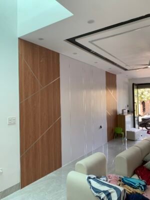 Phòng khách thi công thực tế