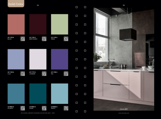 Một vài mã màu laminate của An Cường