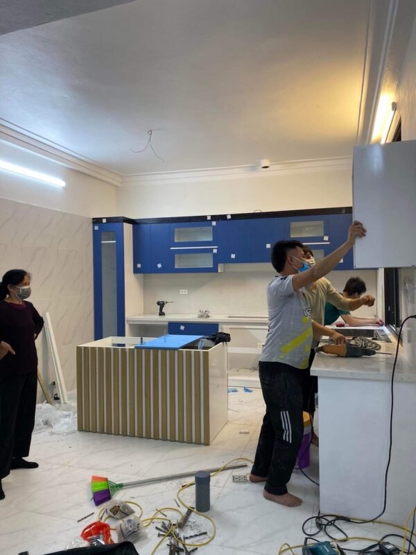 Tủ bếp nhựa picomat cánh acrylic
