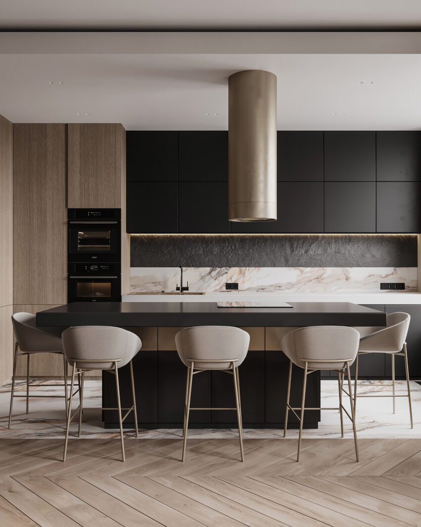 Tủ bếp gỗ MDF phủ Laminate