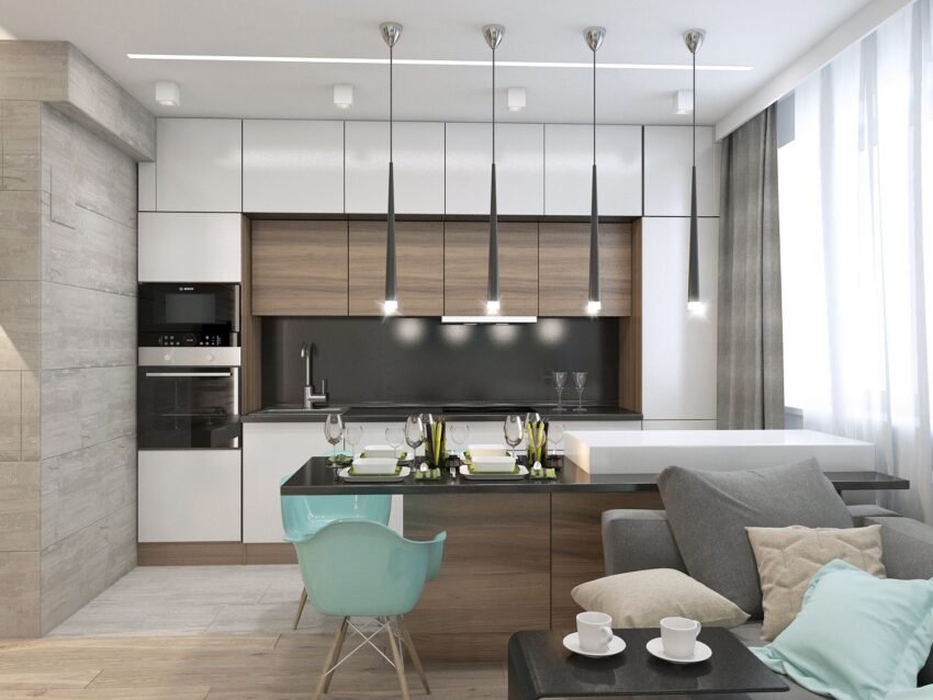 Tủ bếp gỗ MDf phủ laminate cao cấp