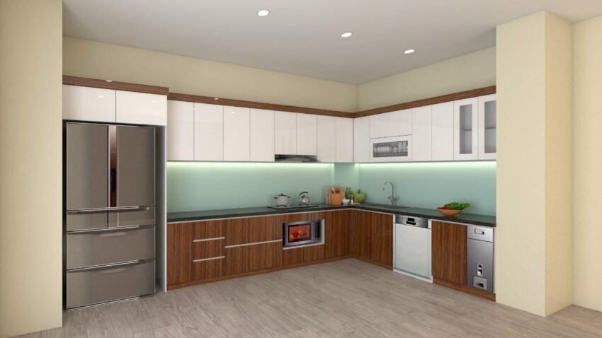 Tủ bếp gỗ MDF lõi xanh chống ẩm