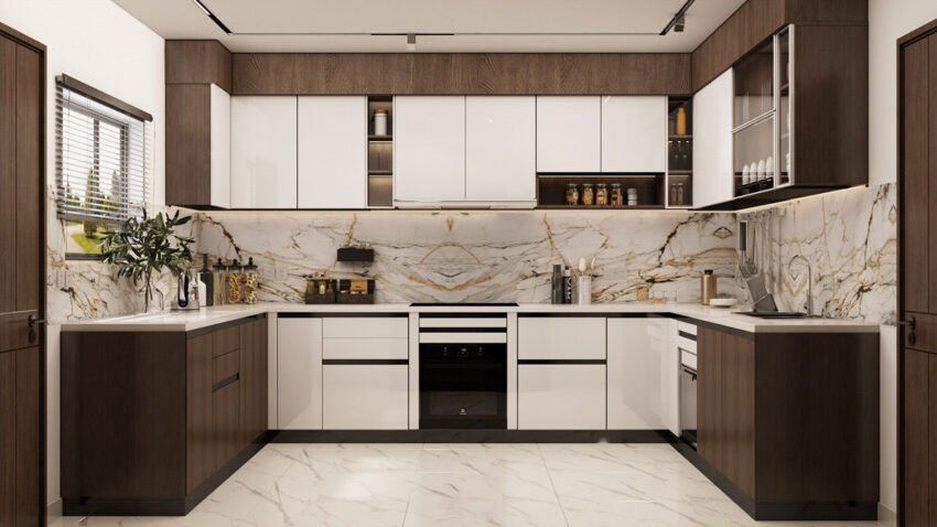 Tủ bếp gỗ MDF phủ Laminate