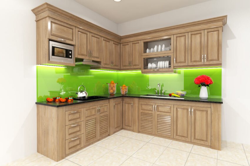 Tủ bếp gỗ tần bì