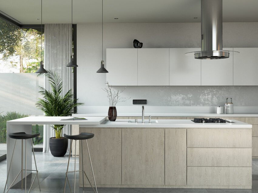 Tủ bếp gỗ MDF phủ Laminate cao cấp