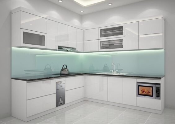Tủ bếp nhựa picomat cánh acrylic