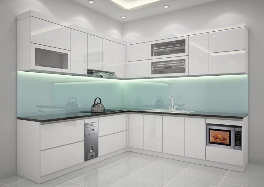 Tủ bếp nhựa picomat cánh acrylic