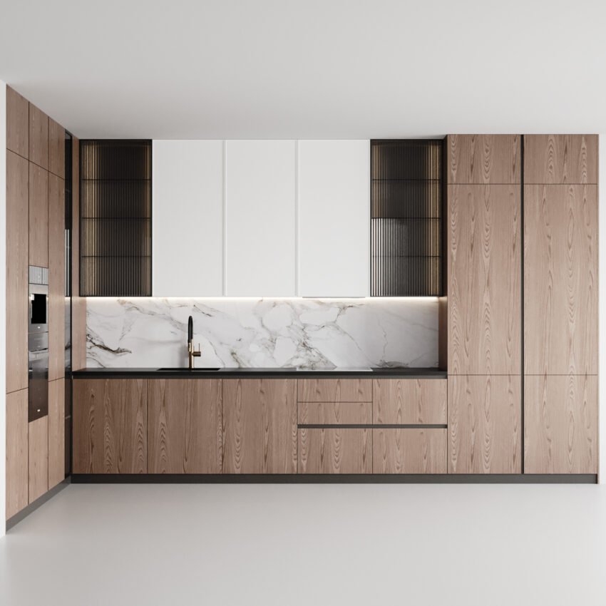 Tủ bếp gỗ MDF An Cường phủ Melamine cao cấp